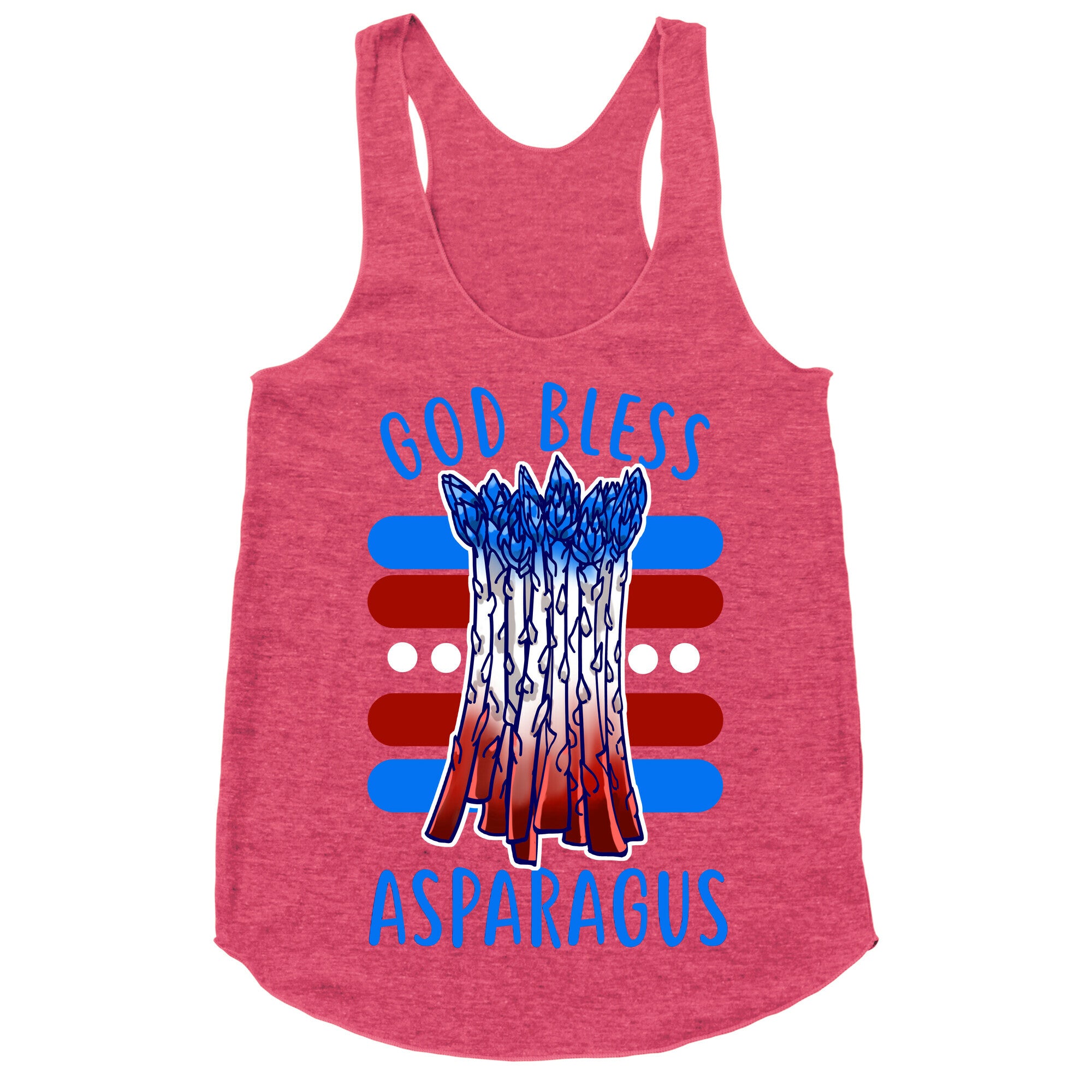 God Bless Asparagus Racerback Tank